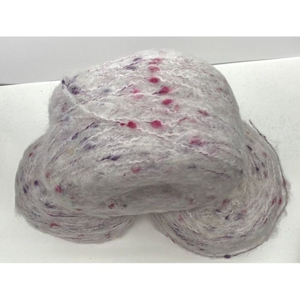 White Confetti-Style Yarn For Knitting & Crochet Projects‎